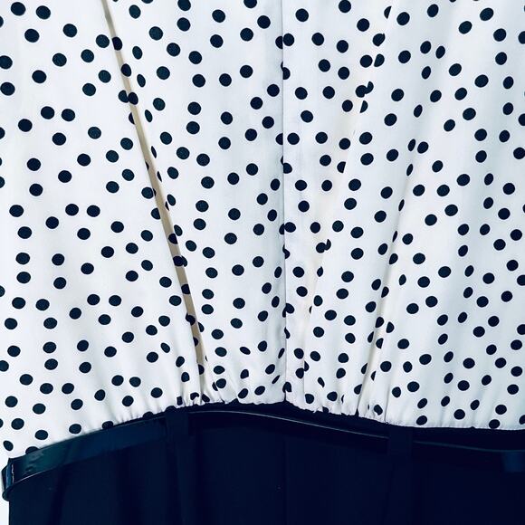 Alyx Petite Dress Black White Polka Dot New 6P - Picture 4 of 6